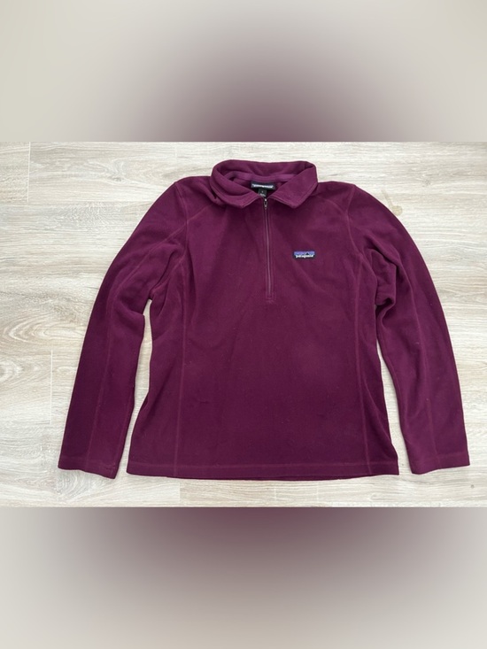Patagonia Sweaters - Patagonia Women's Micro D® 1/4-Zip Fleece Burgundy - Size Large